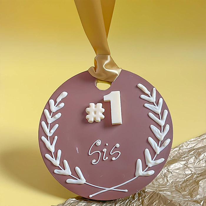 Personalised Belgian Chocolate Pistachio Medal