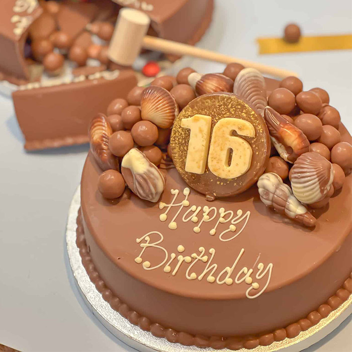 Personalised 16th Birthday Guylian Smash Cake