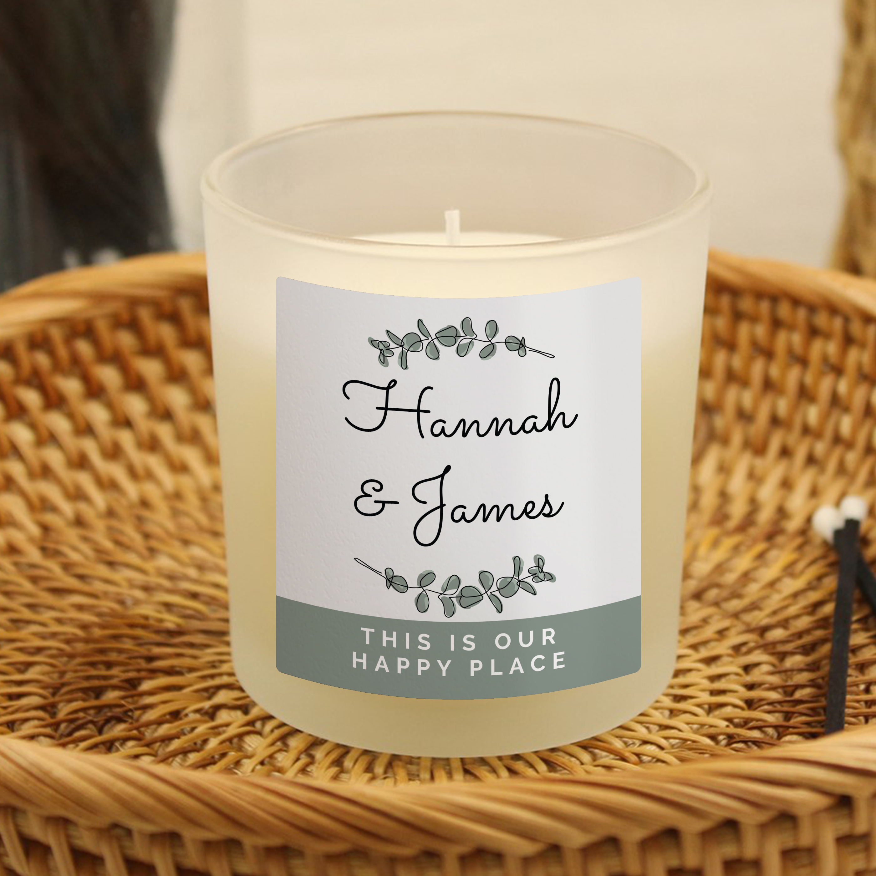 Personalised Botanical Scented Jar Candle