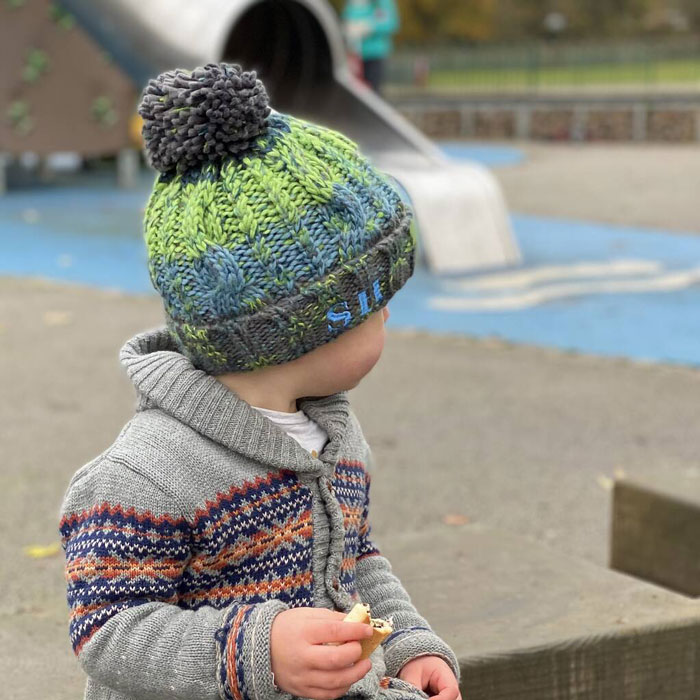 Personalised Parent and Me Matching Pom Pom Hats