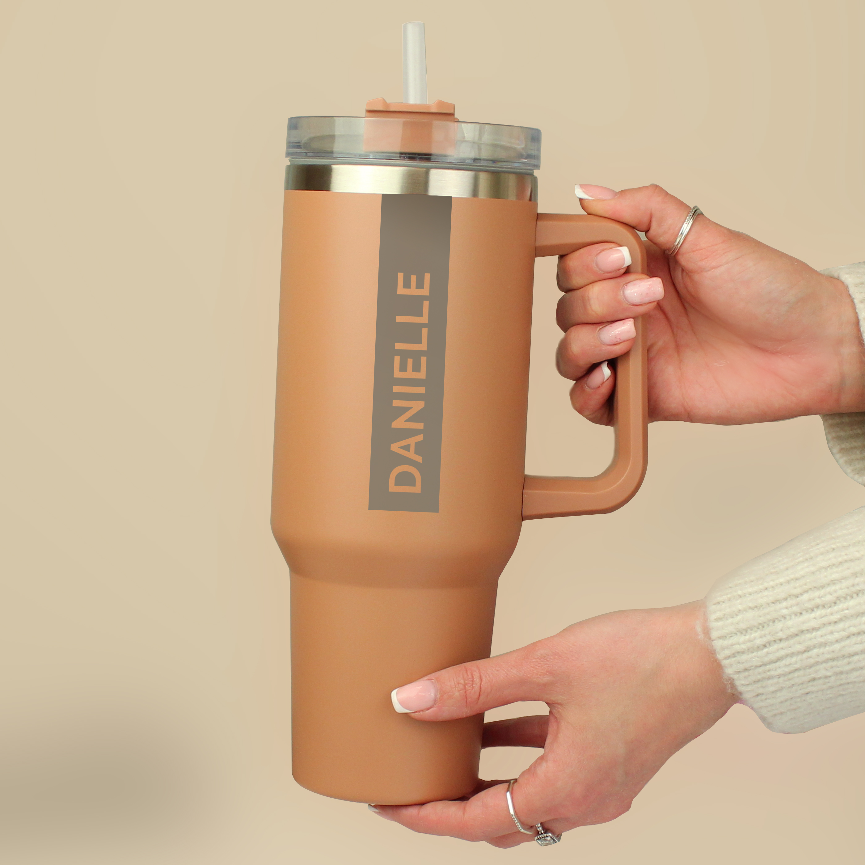 Personalised Brown Travel Cup 40oz