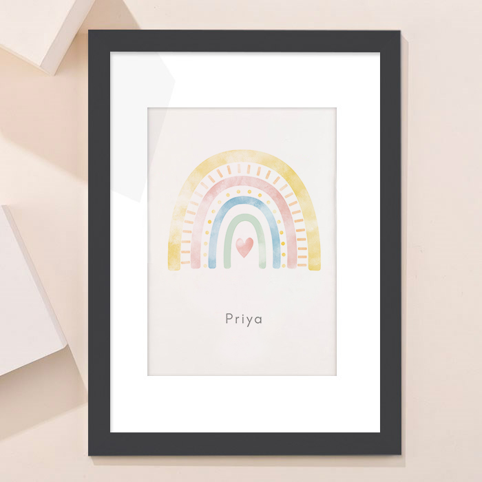 Personalised Rainbow Framed Print