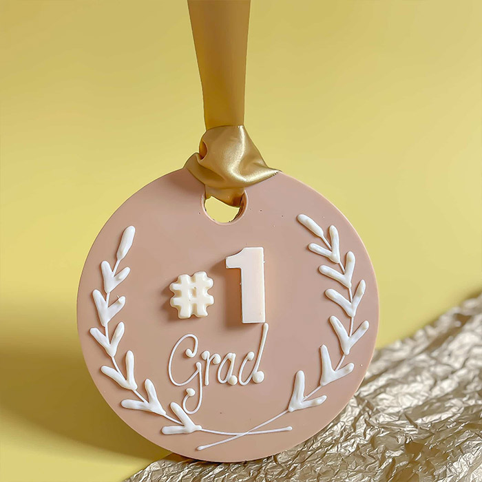 Personalised Blonde Chocolate Pistachio Gold Medal