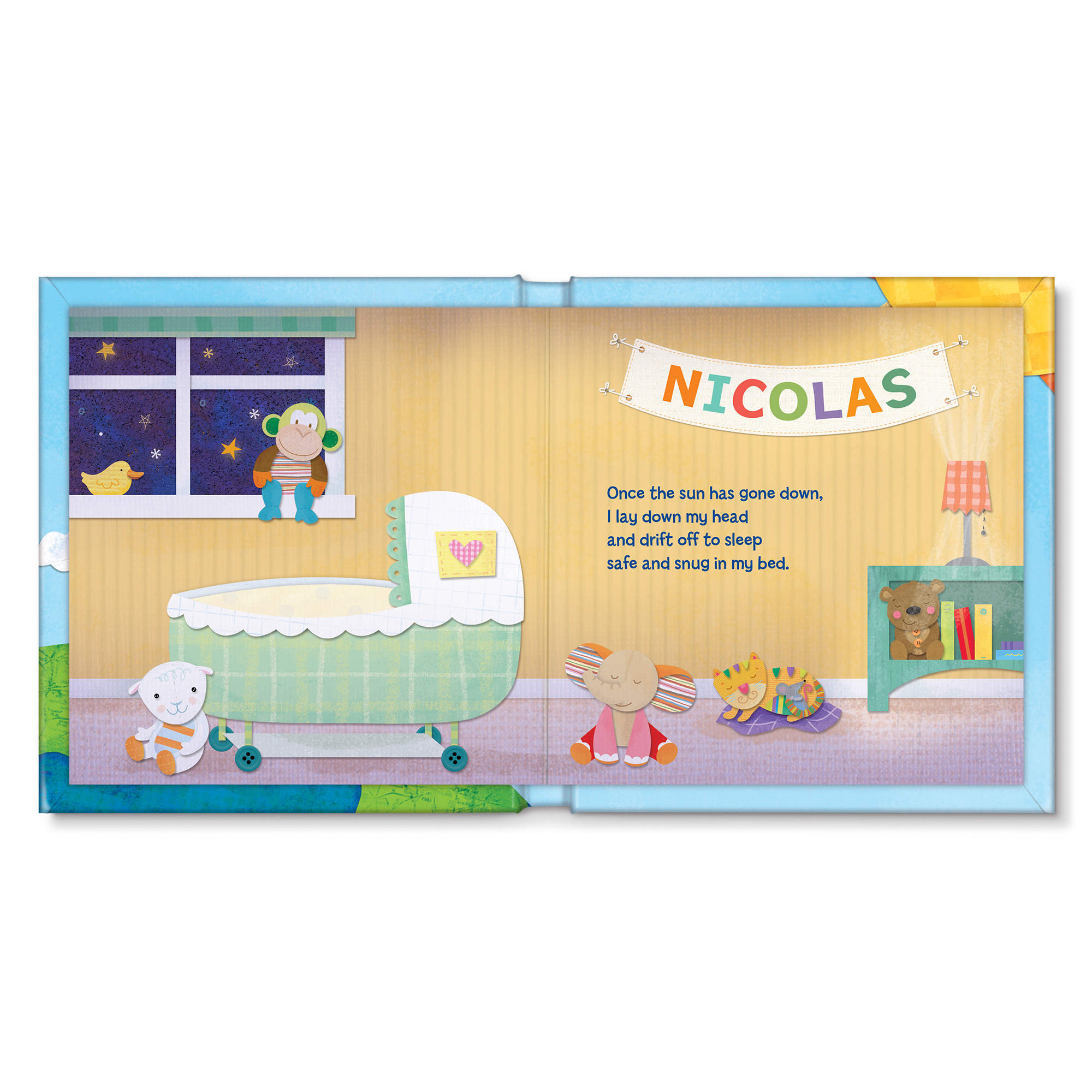 Personalised Blue Storybook Hello World!