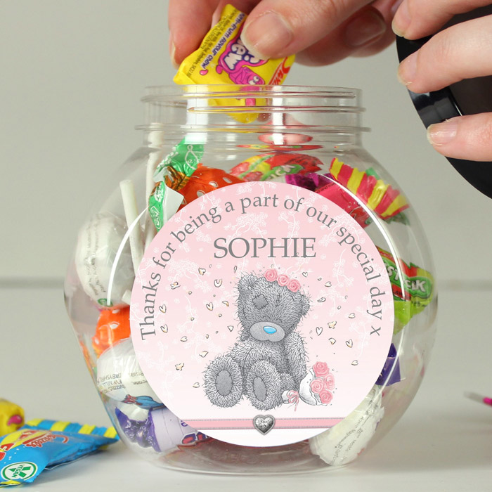 Personalised Me To You Bridesmaid Wedding Sweet Jar