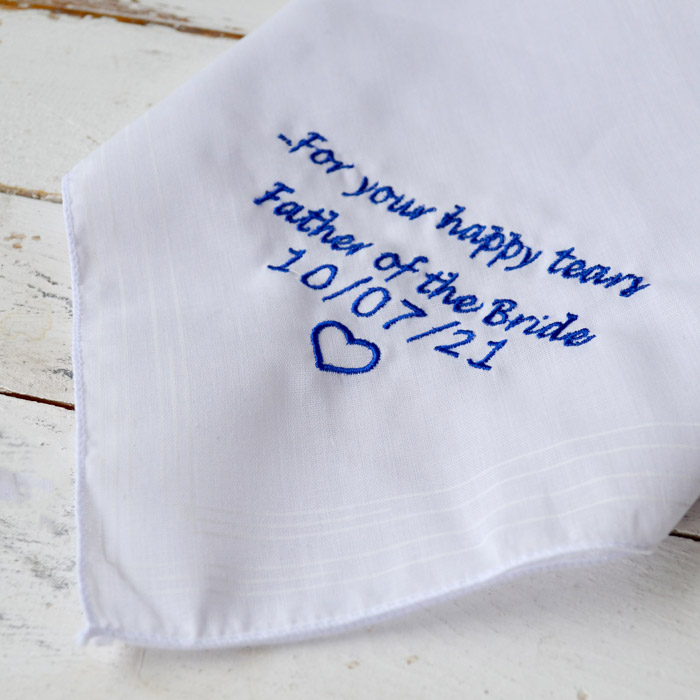 Father Of The Bride Wedding Handkerchief Gift