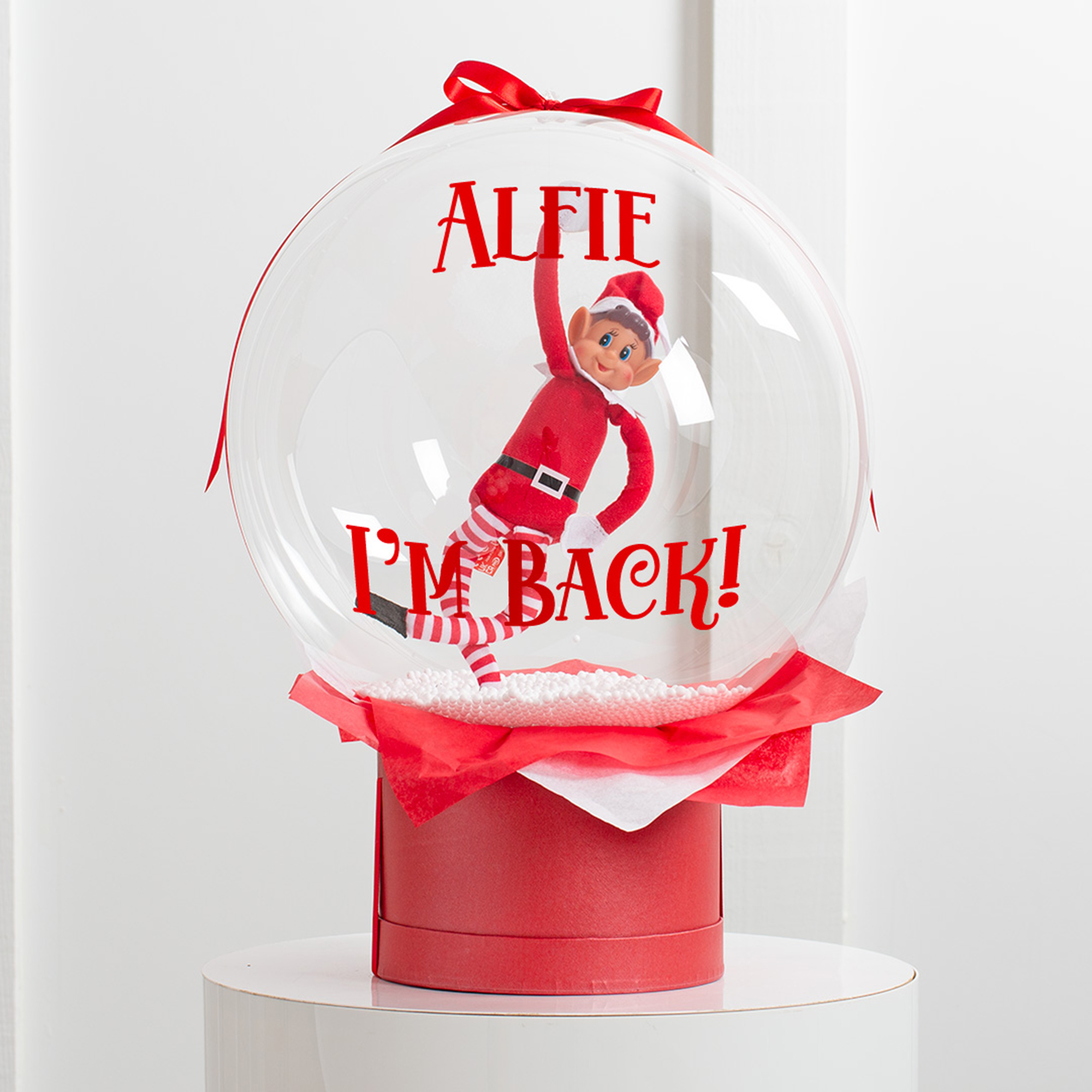 Personalised Elf on the Shelf in a Bubble Balloon - FREE DELIVERY