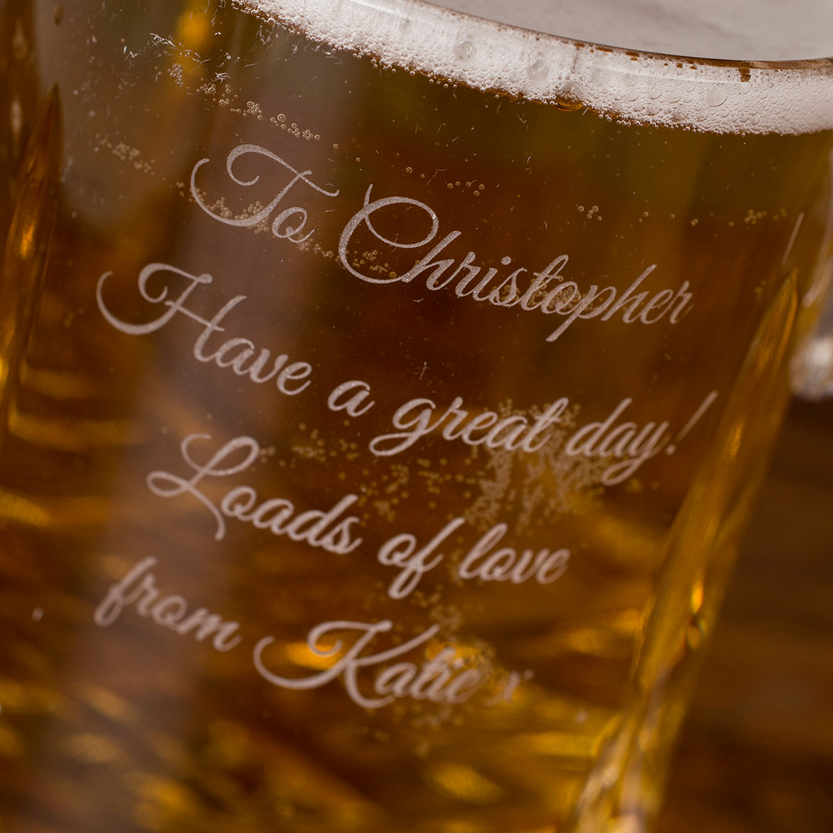 Personalised Lead Crystal Tankard - Father's Day