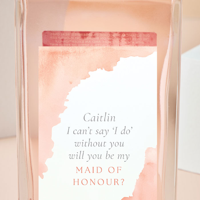 Personalised Pinkster Gin - Pastel Maid of Honour Proposal