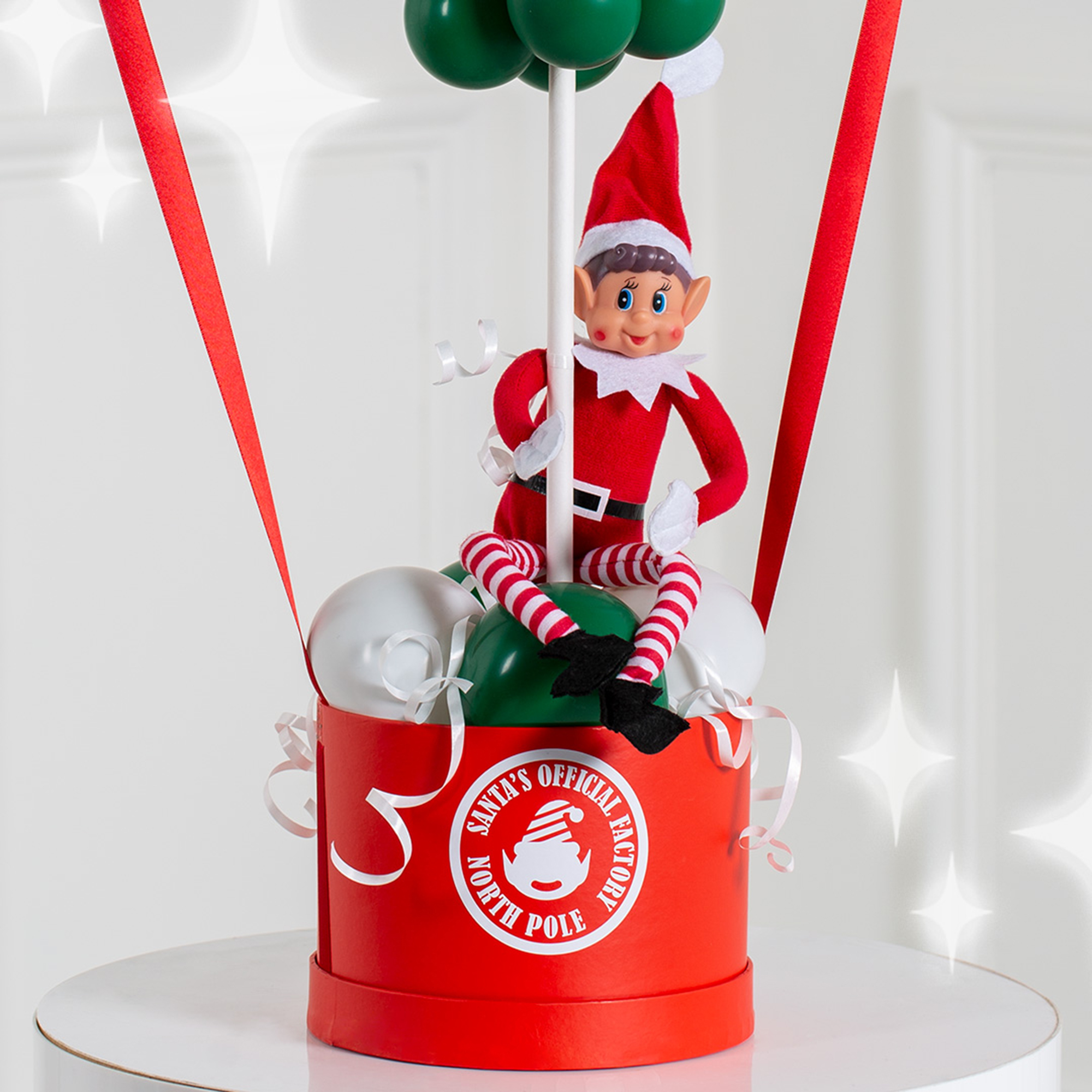 Elf On The Shelf Personalised Hot Air Balloon Stack  - FREE DELIVERY