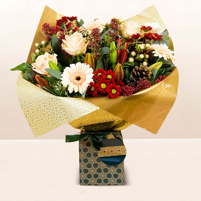 Seasons Greetings Flower Bouquet - FREE DELIVERY