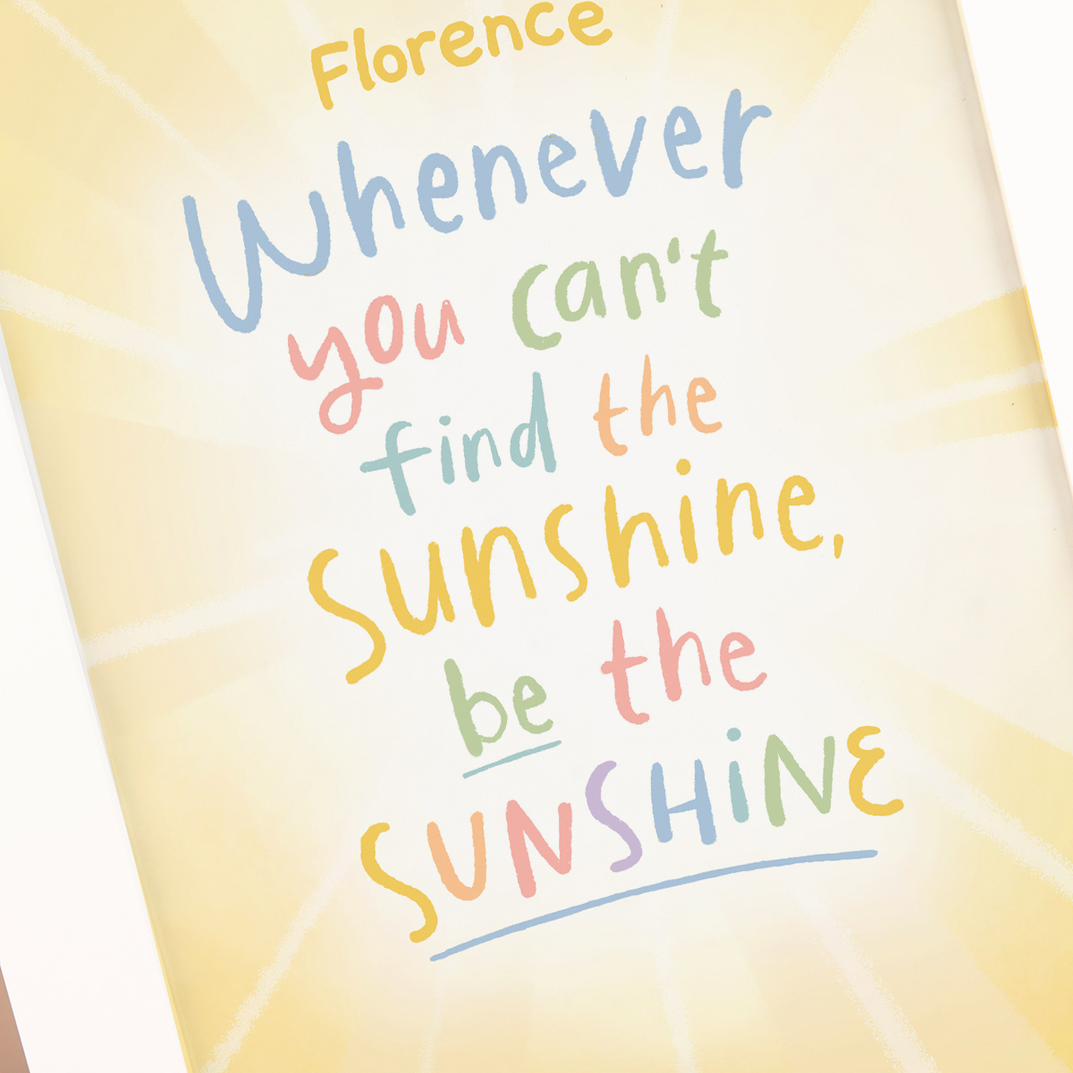 Personalised Be The Sunshine Framed Print