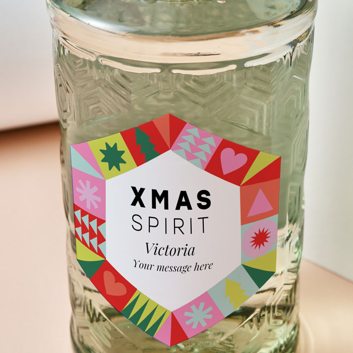 Personalised Sphere Vodka - Xmas Spirit Festive Shapes