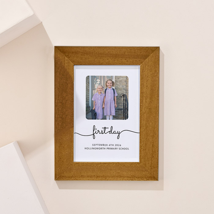 Photo Upload Framed Print - First Day