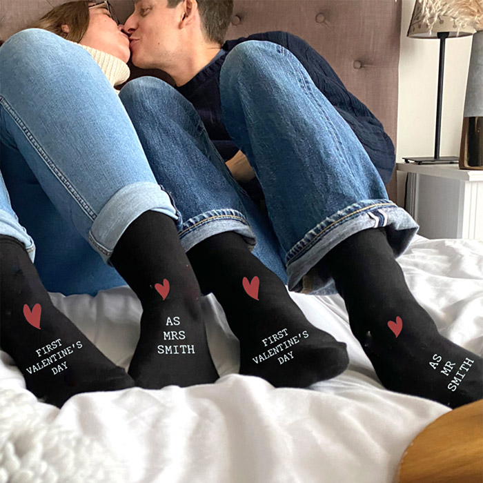 Personalised Our First Valentines Socks