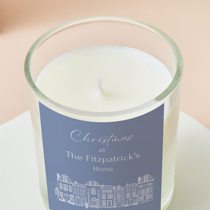 Personalised Candle - Christmas at Home