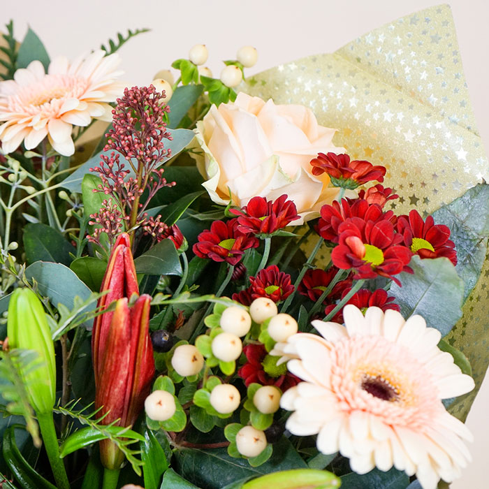 Seasons Greetings Flower Bouquet - FREE DELIVERY