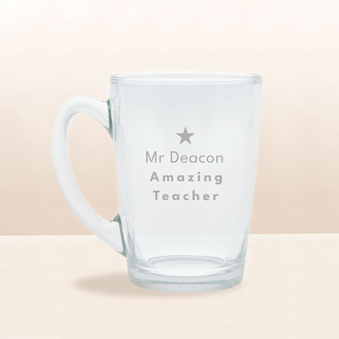 Engraved New Morning Glass - Bold Teacher