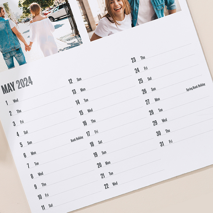 Create Your Own Multi-Photo Upload Calendar - 4 Photos