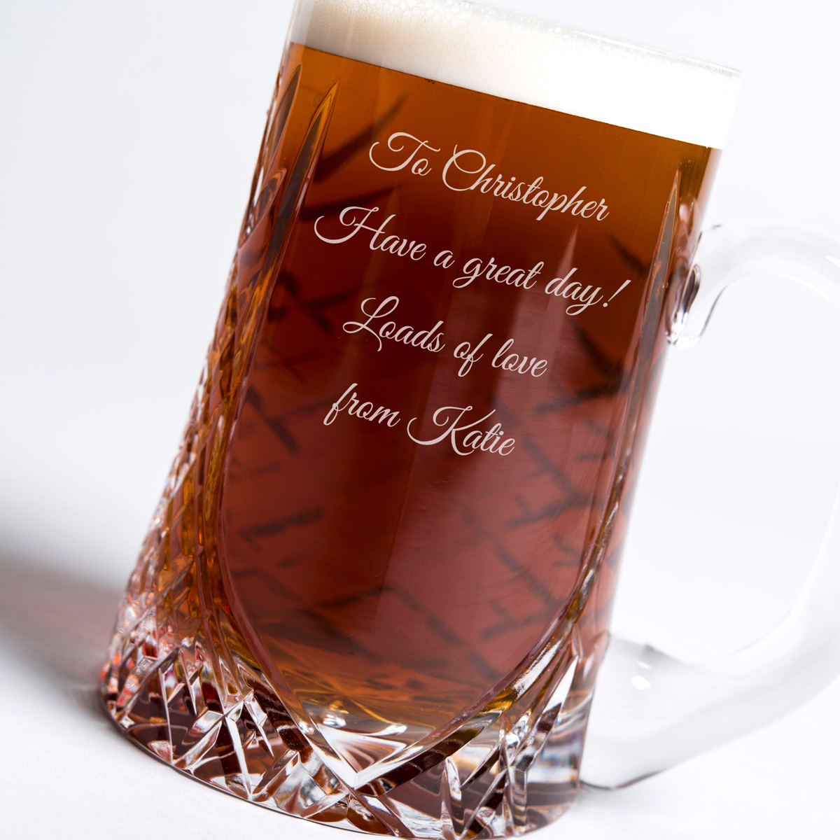 Personalised Lead Crystal Tankard - Father's Day