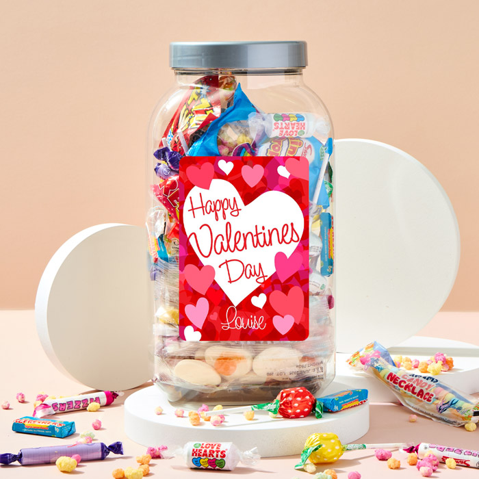 Personalised Retro Sweet Jar - Happy Valentine's Day