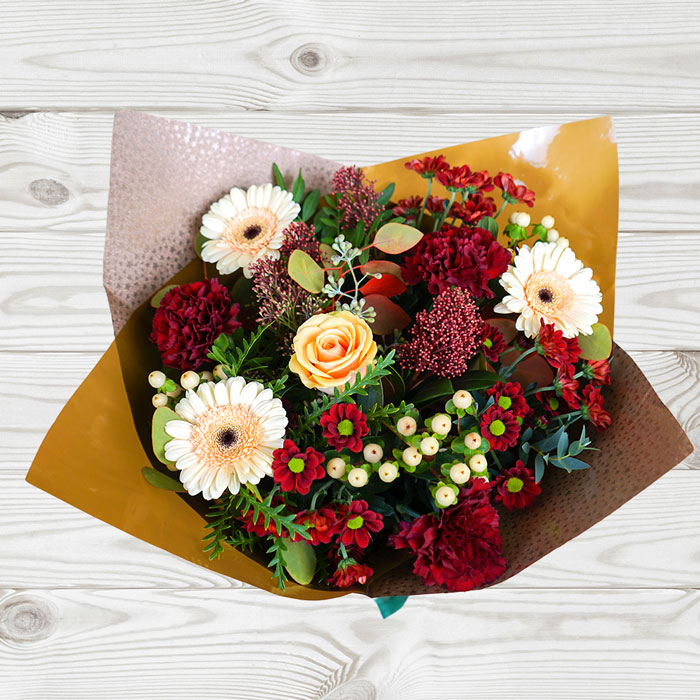 Christmas Gift Box Flower Bouquet - FREE DELIVERY