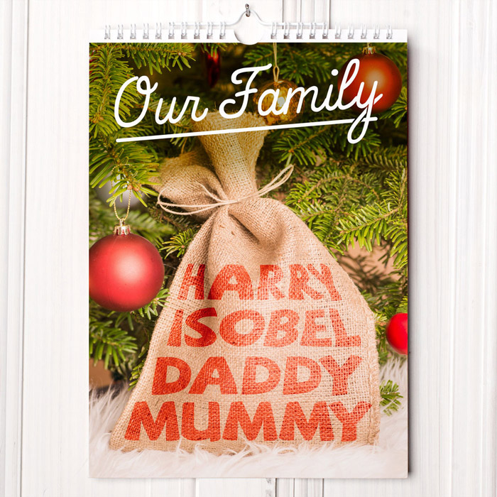 Personalised Our Family Calendar - 6th Edition