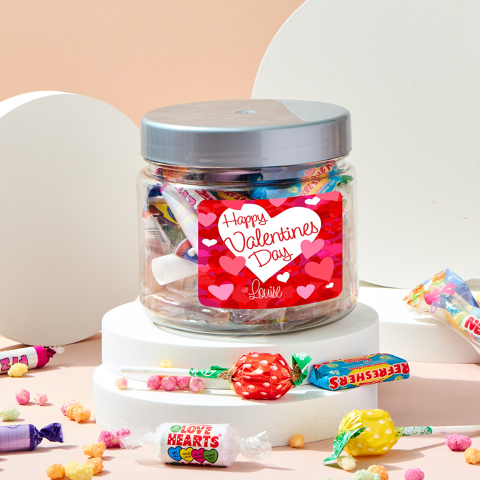 Personalised Retro Sweet Jar - Happy Valentine's Day