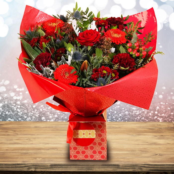 Crimson Queen Flower Bouquet - FREE DELIVERY