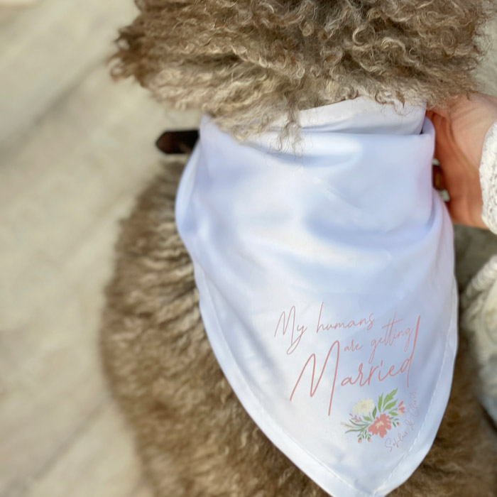 Personalised Dog Bandana - Wedding