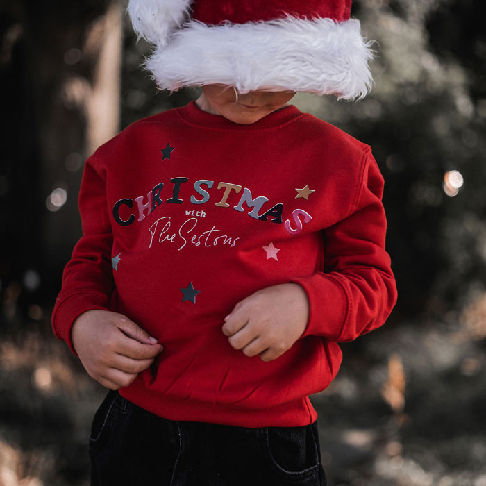 Personalised Childrens Colourful Christmas Family Jumper