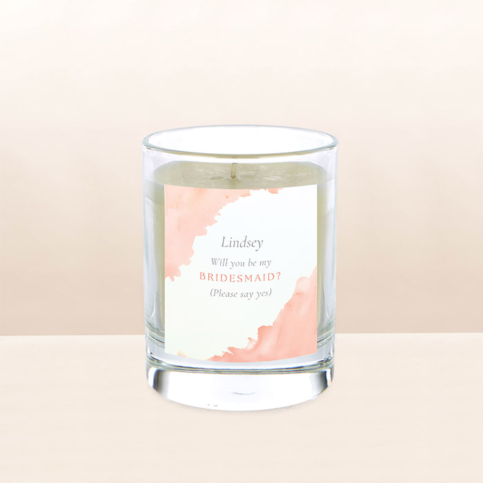 Personalised Candle - Will you be my Bridesmaid?
