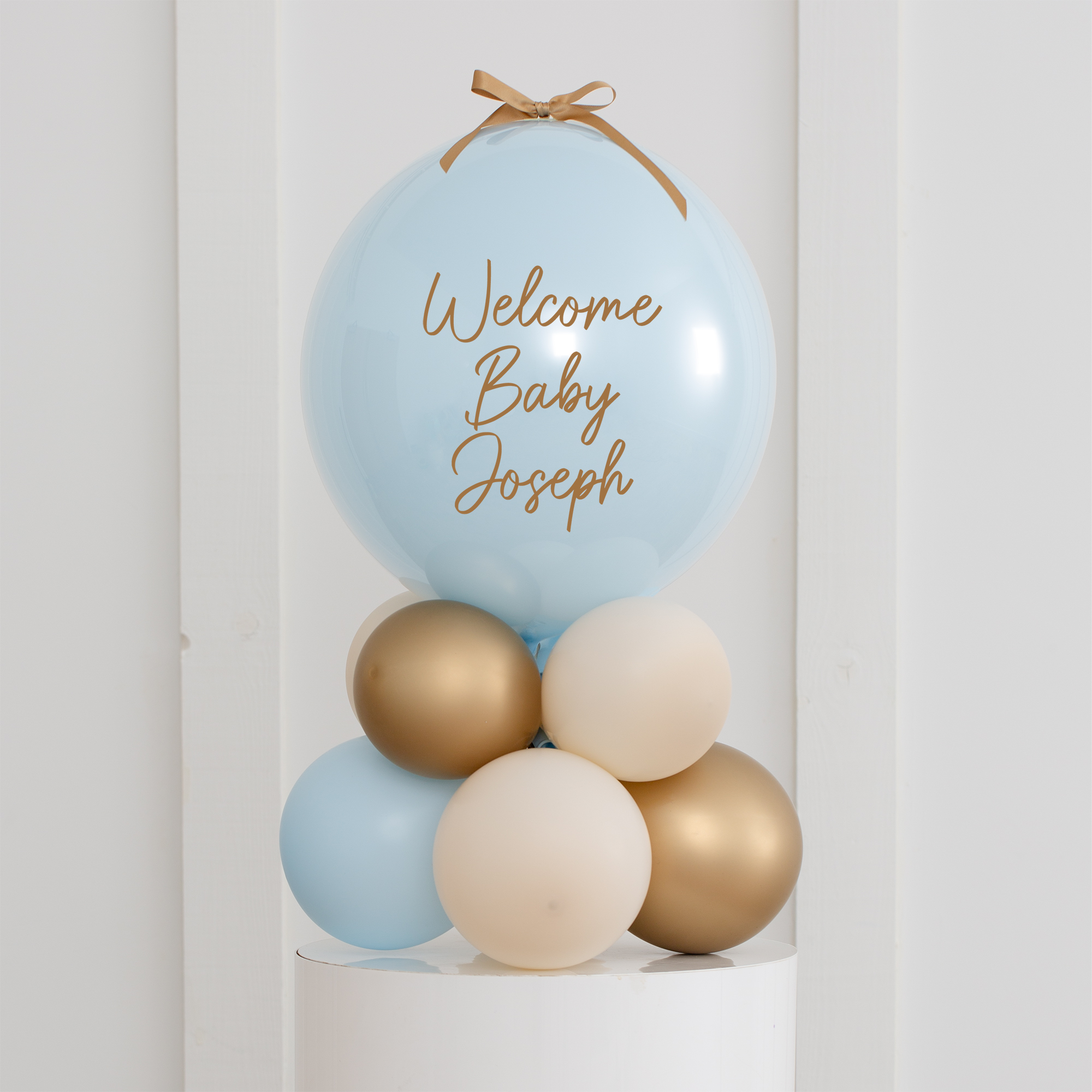 Personalised Blue Air-Filled Bubble Stack - FREE DELIVERY