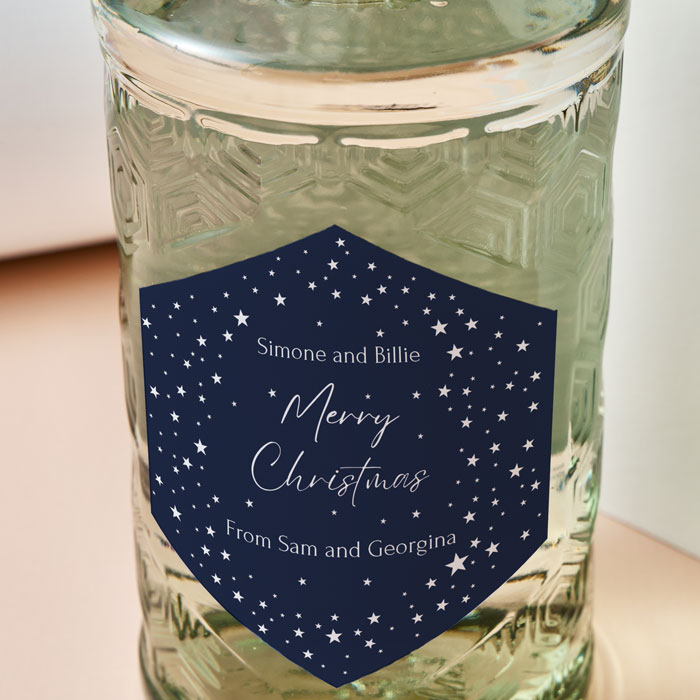 Personalised Sphere Vodka - Blue and White Stars