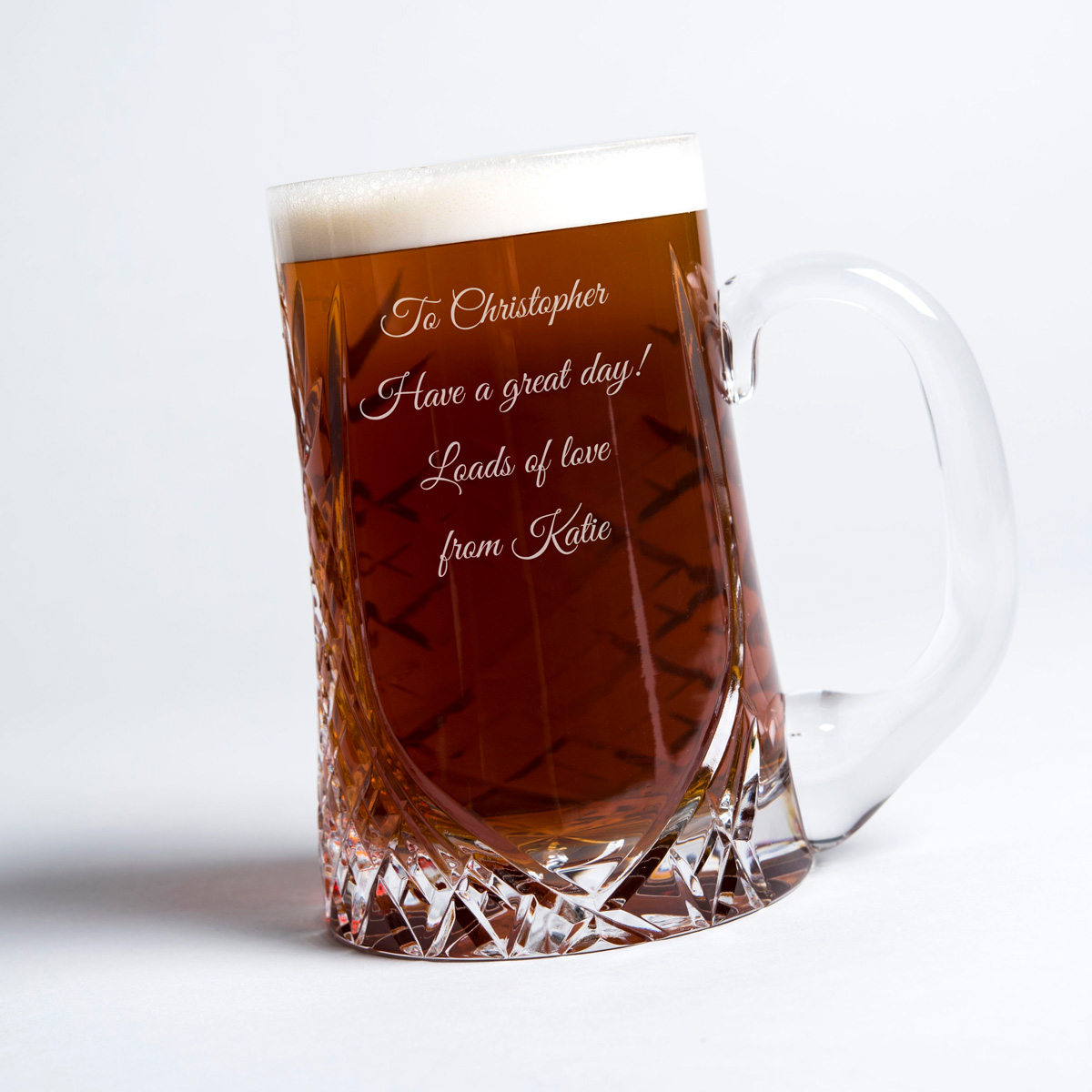 Personalised Lead Crystal Tankard - Father's Day