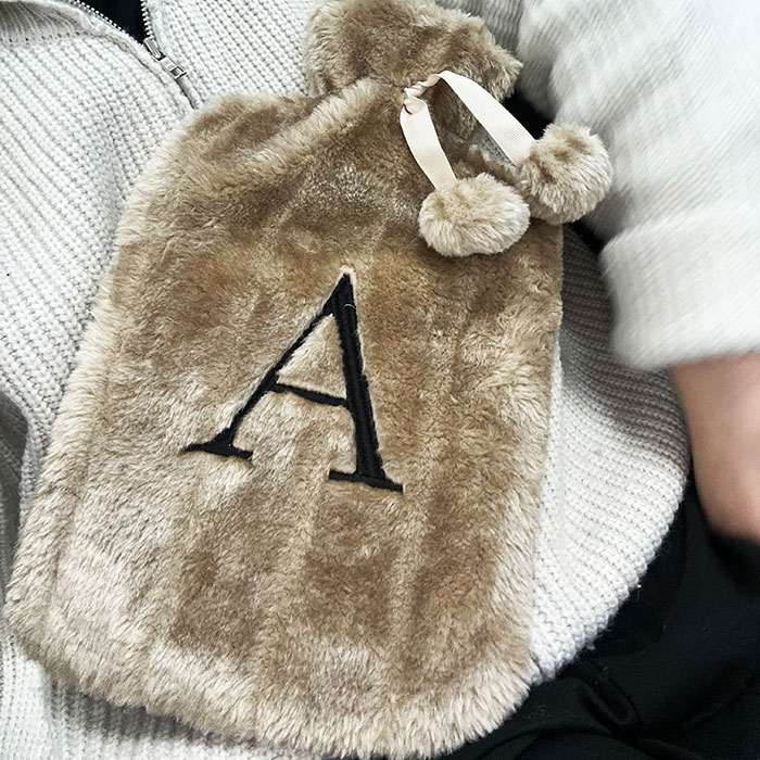 Personalised Furry Hot Water Bottle