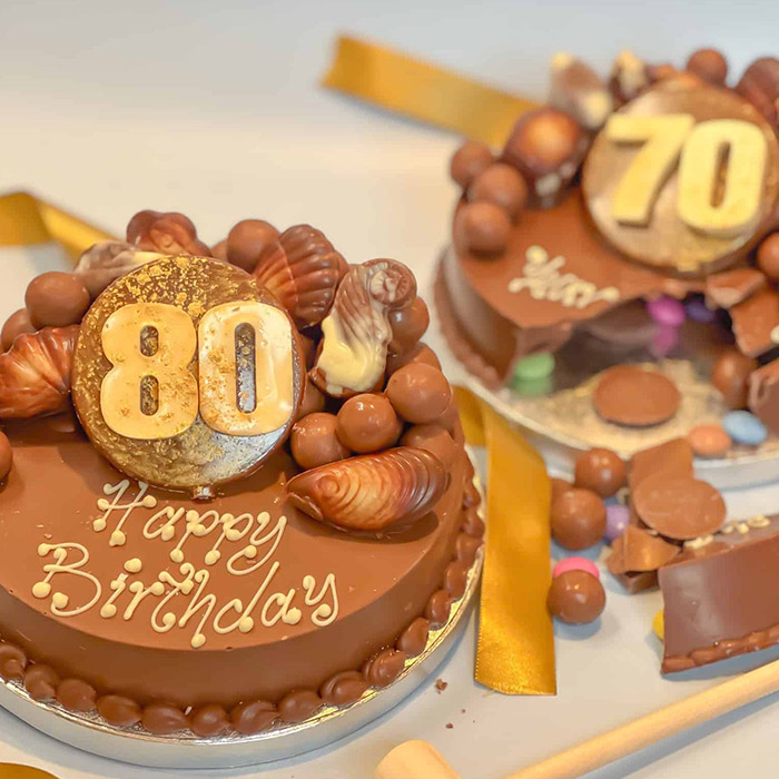 Personalised 80th Birthday Mini Guylian Smash Cake