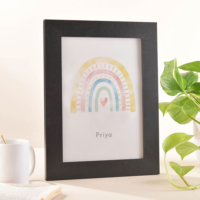 Personalised Rainbow Framed Print