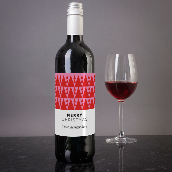 Personalised Christmas Wine - Geometric