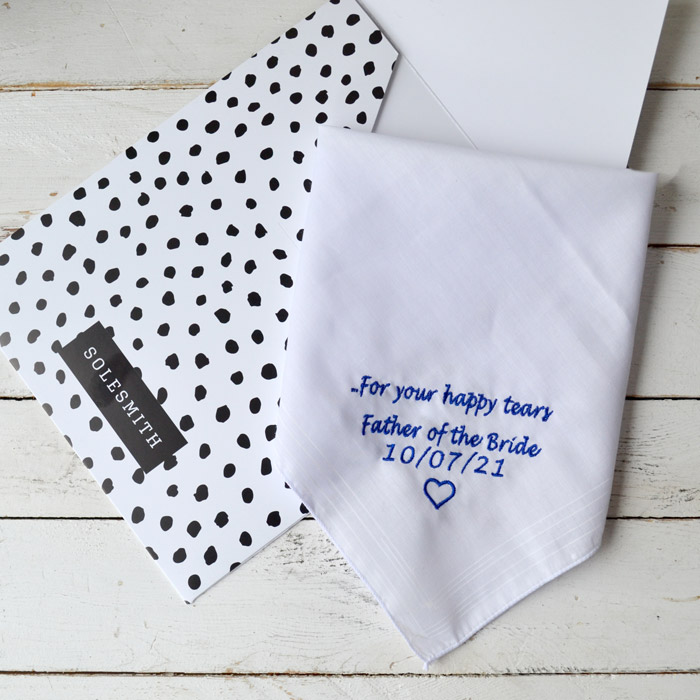 Father Of The Bride Wedding Handkerchief Gift