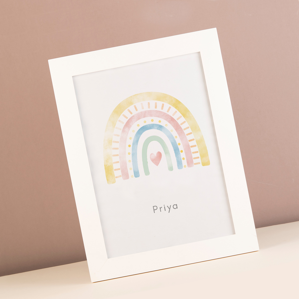 Personalised Rainbow Framed Print