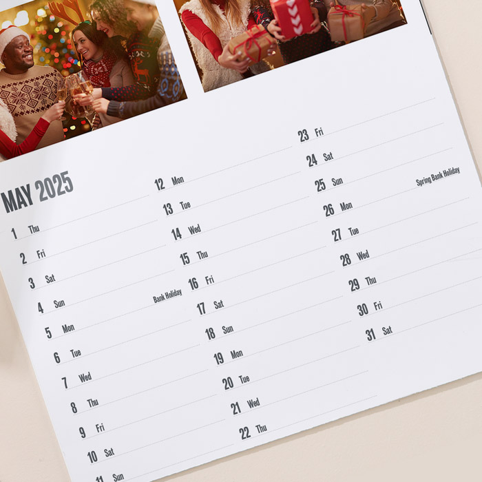 Create Your Own Multi-Photo Upload Calendar - Geometric