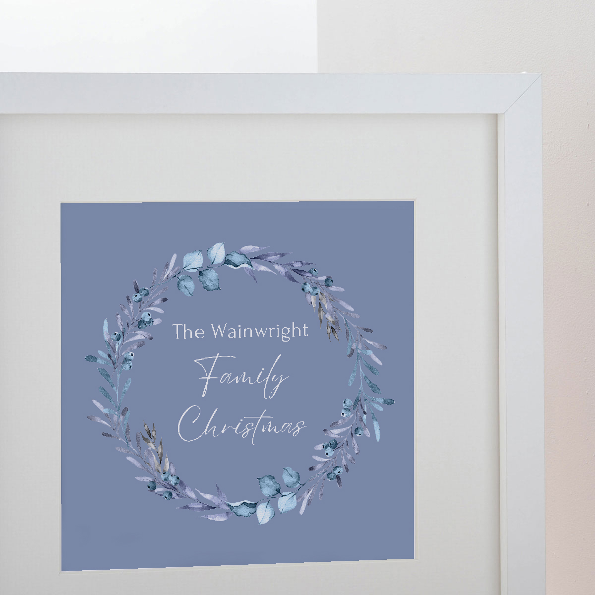 Personalised Square Framed Print - The Family Christmas