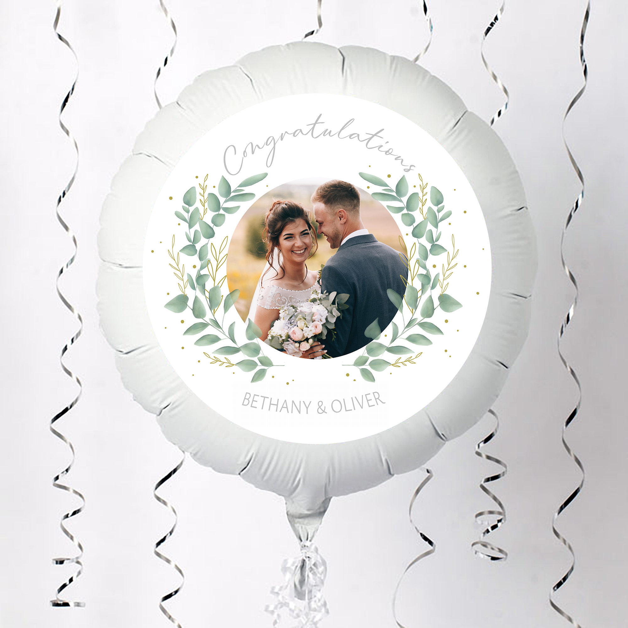 Personalised Photo Upload Balloon - Wedding Congratulations