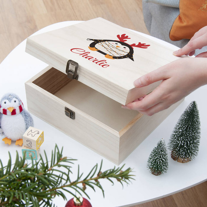 Personalised Little Penguin Christmas Eve Box