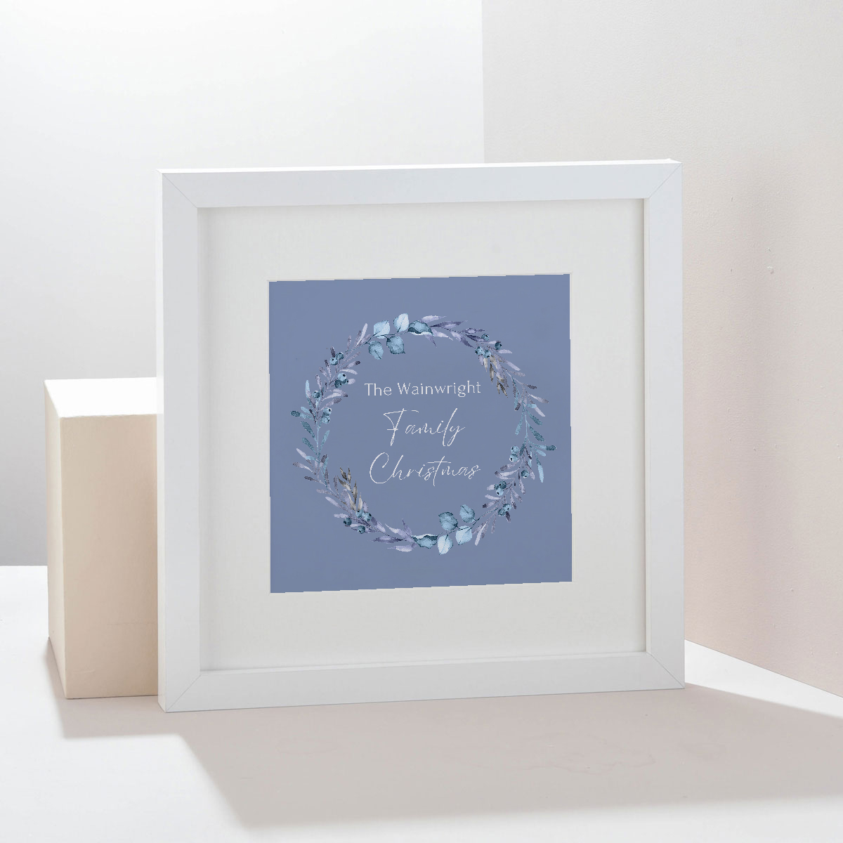 Personalised Square Framed Print - The Family Christmas