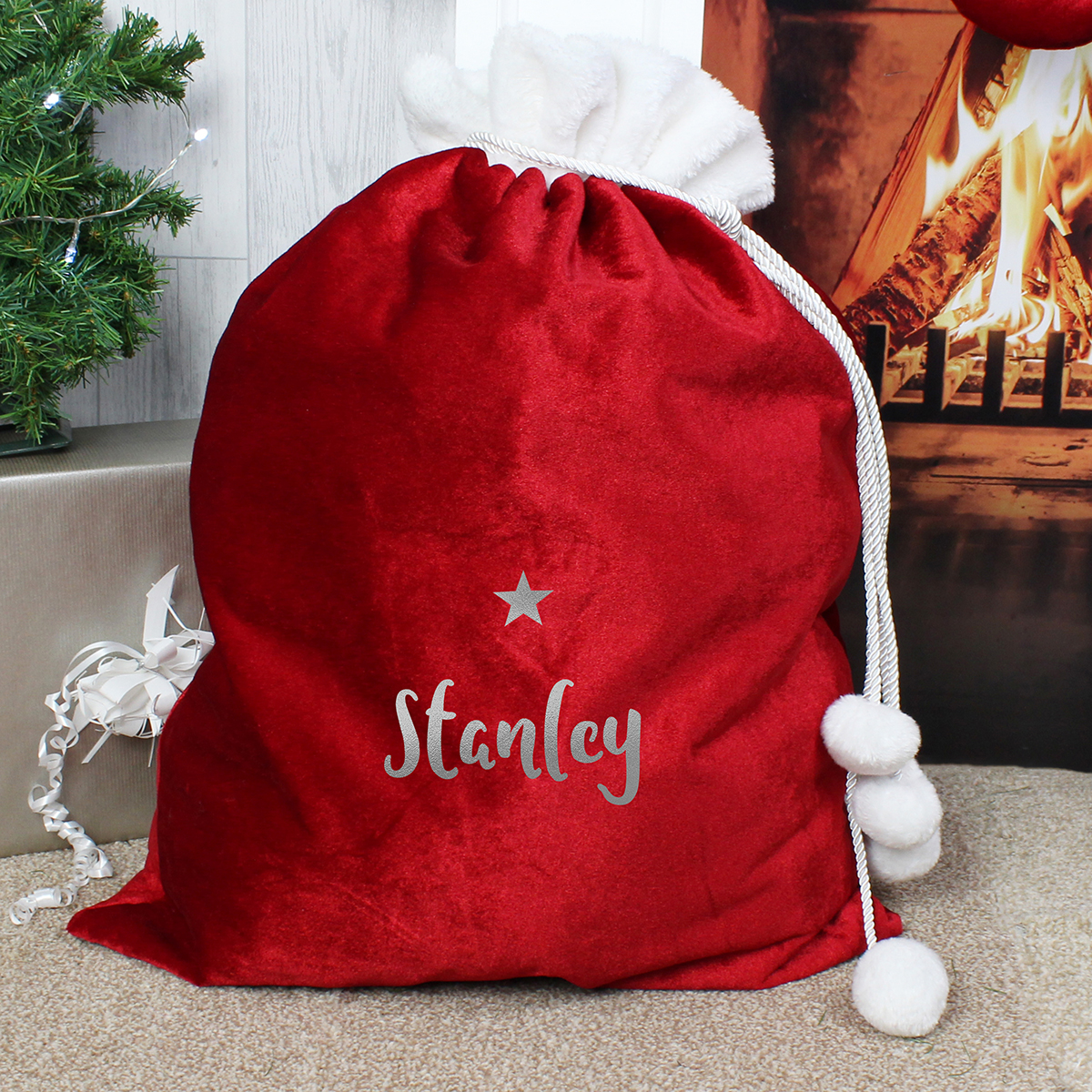 Personalised Luxury Red Sack - Christmas Exclusive | GettingPersonal