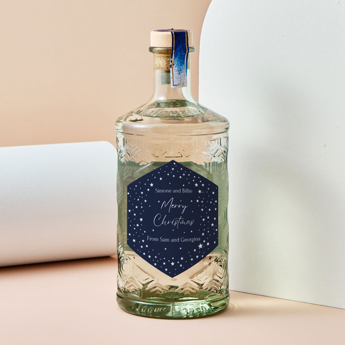 Personalised Sphere Vodka - Blue and White Stars