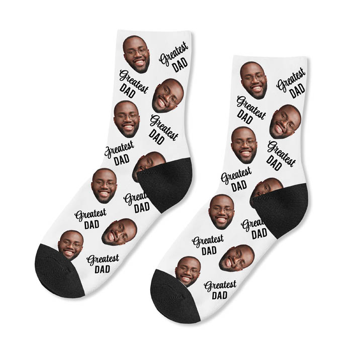 Personalised Greatest Dad Photo Socks