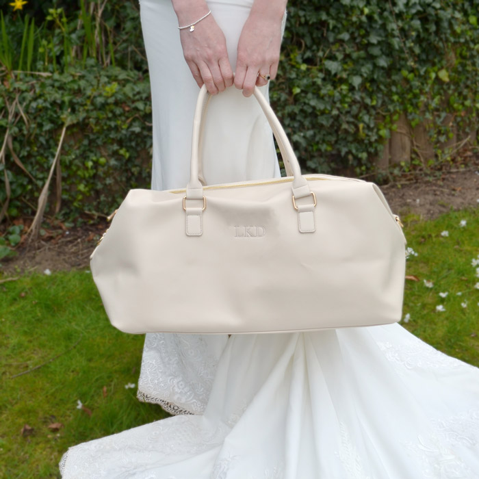 Embroidered Monogram Weekend Bag